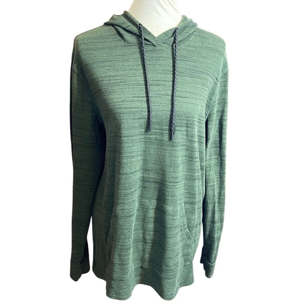 Urban Pipeline Men’s Lightweight Green Pullover Hoodie With Kangaroo Pocket Size — image 8 of 8